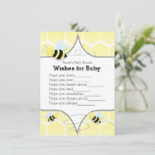 Bumble BEYellow Wish Wish for Baby Showgame Einladung (Stehend Vorderseite)