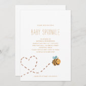 BUMBLE BIE MODERN MINIMAL BABY SPRINKLE | EINLADUNG (Vorne/Hinten)