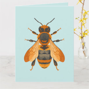 Bumble Biene im antiken Stil - Vintag Inspiriert Karte