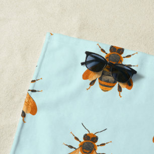 Bumble Biene im antiken Stil - Vintag Inspiriert Strandtuch