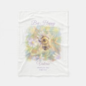 Bumblebee Baby Blanket | Nature Gift Fleecedecke (Vorderseite)
