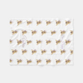 Bumblebee Baby Blanket | Whimsical Nature Nursery  Fleecedecke (Vorderseite (Horizontal))
