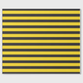 Bumblebee Black Yellow Horizontal Lines Bumble Bee Geschenkpapier (Flach)