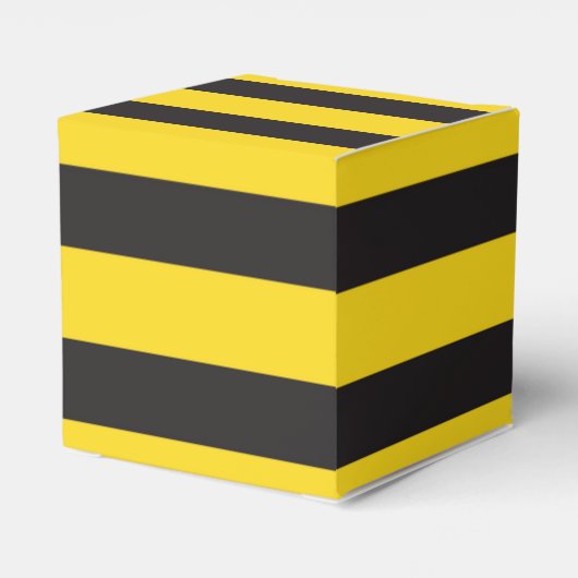 Bumblebee Black Yellow Horizontal Lines Bumble Bee Geschenkschachtel (Rückseite)