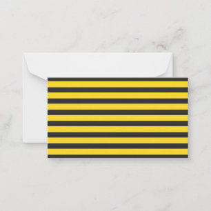 Bumblebee Black Yellow Horizontal Lines Bumble Bee Mitteilungskarte
