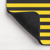 Bumblebee Black Yellow Horizontal Lines Bumble Bee Mousepad (Ecke)