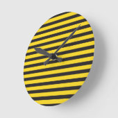 Bumblebee Black Yellow Horizontal Lines Bumble Bee Runde Wanduhr (Winkel)