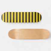 Bumblebee Black Yellow Horizontal Lines Bumble Bee Skateboard (Horizontal)
