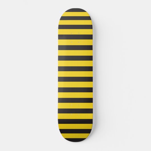 Bumblebee Black Yellow Horizontal Lines Bumble Bee Skateboard (Vorderseite)