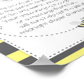 Bumblebee Diaper Gedanken Kinderdusche Spielzeiche Poster (Ecke)