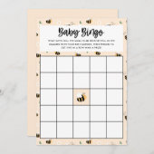 Bumblebee Floral Baby Bingo Game Card Einladung (Vorne/Hinten)