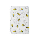 Bumblebee Flying Yellow Black Bumble Bee Badematte (Vorderseite Vertikal)