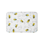 Bumblebee Flying Yellow Black Bumble Bee Badematte (Vorderseite)