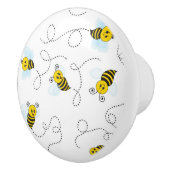 Bumblebee Flying Yellow Black Bumble Bee Keramikknauf (Rechts)