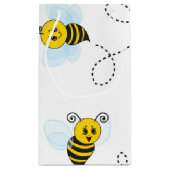 Bumblebee Flying Yellow Black Bumble Bee Kleine Geschenktüte (Rückseite)