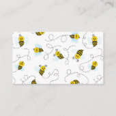 Bumblebee Flying Yellow Black Bumble Bee Visitenkarte (Rückseite)