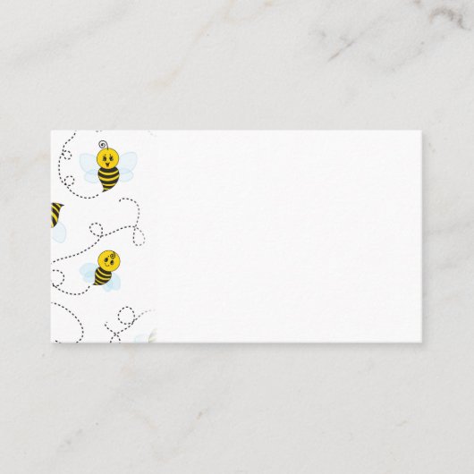 Bumblebee Flying Yellow Black Bumble Bee Visitenkarte (Vorderseite)