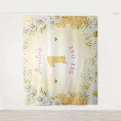 Bumblebee-Gelbe Girl 1. Geburtstagsparty Wandteppich (Vorderseite)