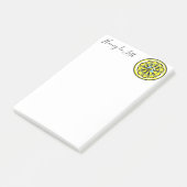 Bumblebee-Gelbe Zitrone Post-it Klebezettel (angewinkelt)
