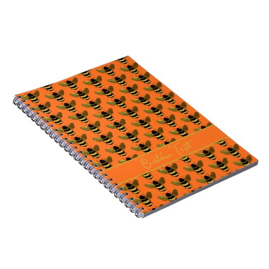 BUMBLEBEE GOLD SCHWARZ BIENEN WIEDERHOLUNG PATTERN NOTIZBLOCK (Rechte Seite)