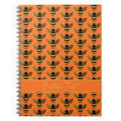 BUMBLEBEE GOLD SCHWARZ BIENEN WIEDERHOLUNG PATTERN NOTIZBLOCK (Vorderseite)