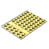 BUMBLEBEE GOLD SCHWARZE BIE WIEDERHOLUNG PATTERN G NOTIZBLOCK (Linke Seite)