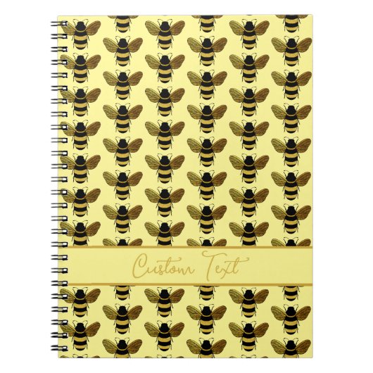 BUMBLEBEE GOLD SCHWARZE BIE WIEDERHOLUNG PATTERN G NOTIZBLOCK (Vorderseite)