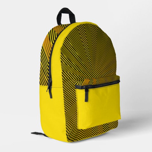 'BumbleBee Kaleidoscope'-Rucksack   Bedruckter Rucksack (Rückseitige Ecke links)
