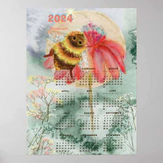 Bumblebee Kalender Größeres Poster (Vorne)
