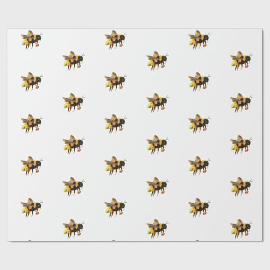 BumbleBee mit Pollen Geschenkpapier (Flach)