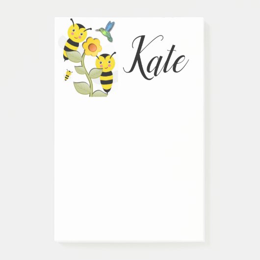 Bumblebee nach der Abgabe Post-it Klebezettel (Vorderseite)