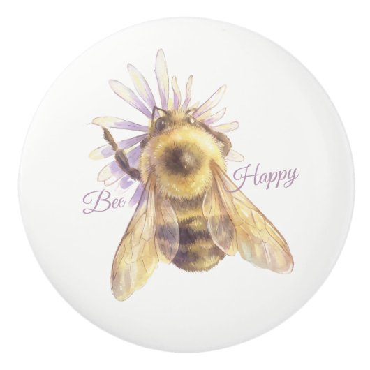 Bumblebee Nursery Knob | Nature Drawer Pull Keramikknauf (Vorderseite)