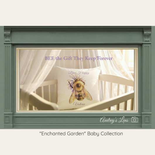 Bumblebee Nursery Pillow | Whimsical Garden Kissen