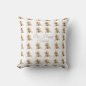 Bumblebee Nursery Pillow | Whimsical Garden Kissen (Vorderseite)