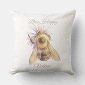Bumblebee Nursery Pillow | Whimsical Garden Kissen (Vorderseite)