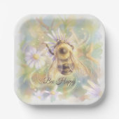 Bumblebee Nursery | Whimsical Garden Pappteller (Vorderseite)