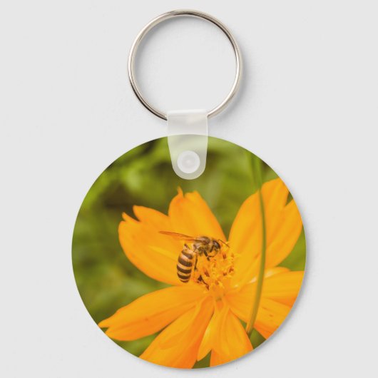 Bumblebee on a Sulfur Cosmos Schlüsselanhänger (Vorderseite)