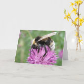 Bumblebee on a Thistle Greeting Card Karte (Gelbe Blume)