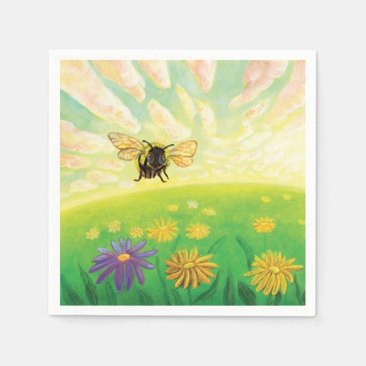Bumblebee on the Horizon Serviette (Vorderseite)
