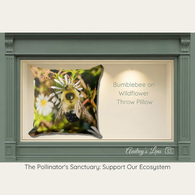 Bumblebee on Wildflower Kissen (Von Creator hochgeladen)