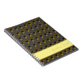 BUMBLEBEE PATTERN GOLD BLACK BEK ON GRAY BROWN NOTIZBLOCK (Rechte Seite)