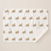 Bumblebee Sherpa Baby Blanket | Nature Gift Sherpadecke (Vorderseite (Horizontal))