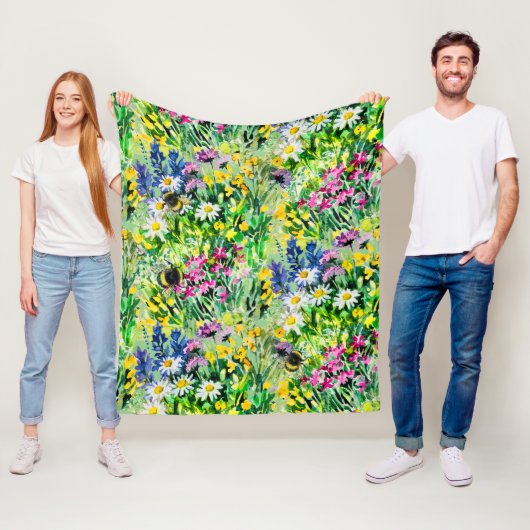 BUMBLEBEE und Blume Fleecedecke (Beispiel)