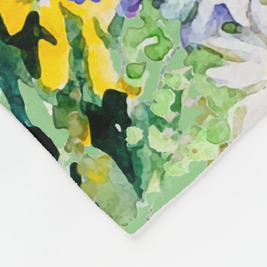 BUMBLEBEE und Blume Fleecedecke (Ecke)