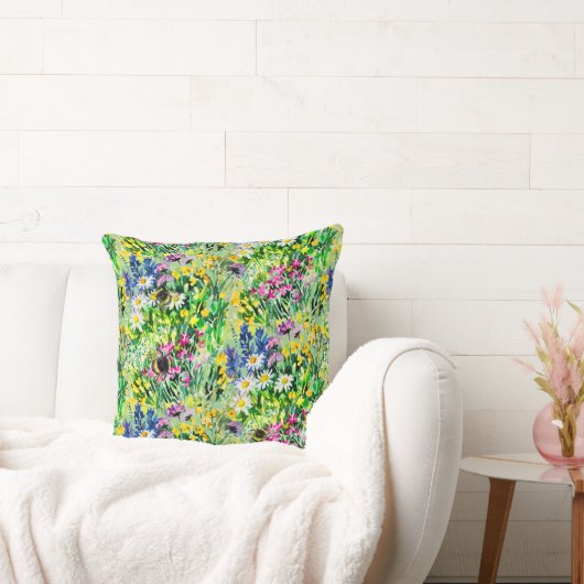 BUMBLEBEE und Blume Kissen (Liege)