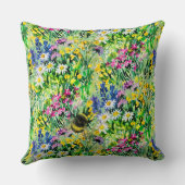 BUMBLEBEE und Blume Kissen (Rückseite)