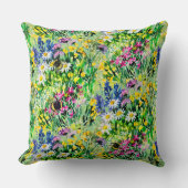 BUMBLEBEE und Blume Kissen (Vorderseite)