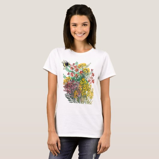 BUMBLEBEE und Blume T - Shirt (Vorne ganz)