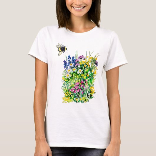 BUMBLEBEE und Blume T - Shirt (Vorderseite)