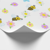 Bumblebee Yellow Black Bumble Bee Colorful Geschenkpapier (Ecke)